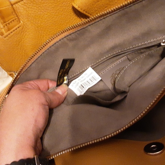 Vince Camuto Leather Tal Croc Embossed Tote Bag - Picture 10 of 10